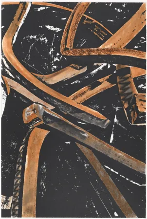 Screenprint Venet - Untitled III (Combinaison aléatoire de lignes indéterminées)