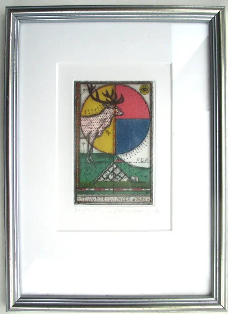 Etching And Aquatint Vennekamp - St Hubertus in der Görde