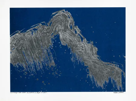 Screenprint Verdier - Montagne Sainte-Victoire, des Venturiers au Cengle, la nuit