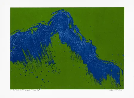 Screenprint Verdier - Montagne Sainte-Victoire, des Venturiers au Cengle un jour d'été