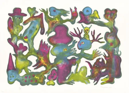 Lithograph Verschaere - Elephant Man