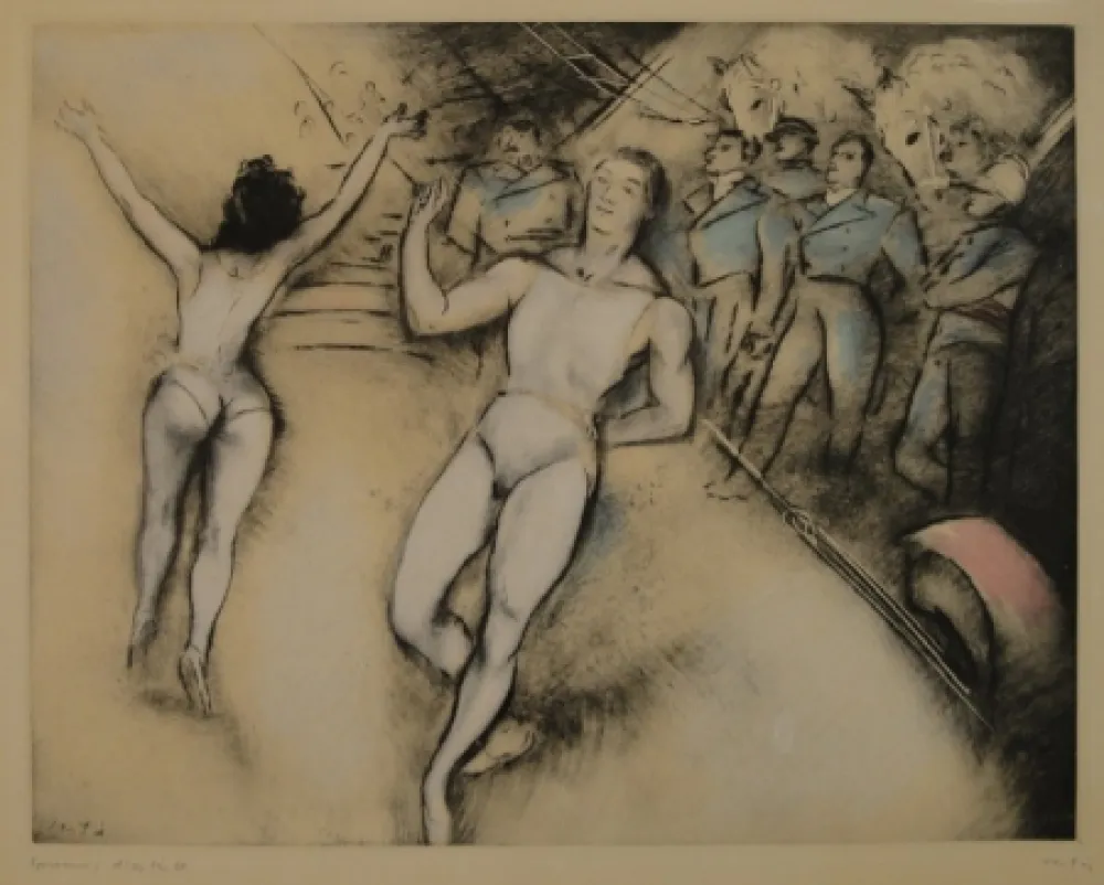 Engraving Vertes - (Artisten im Zirkus)