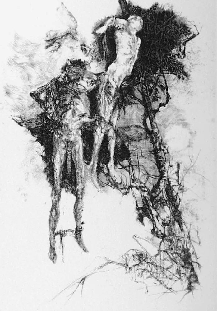 Engraving Vespignani - Ballata degli impiccati