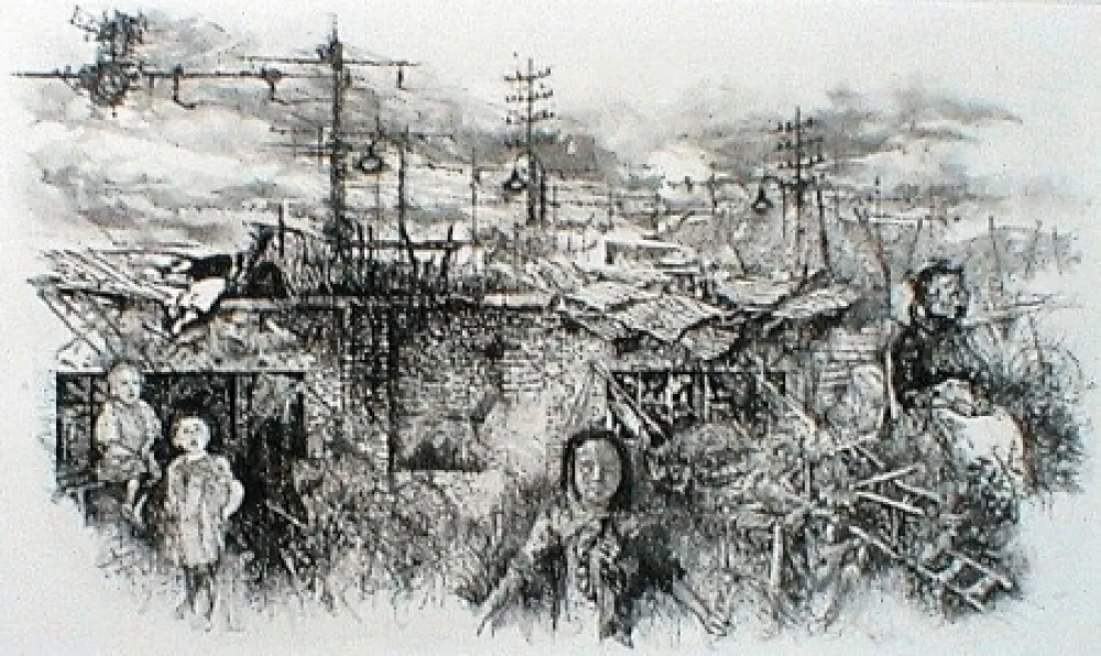 Etching And Aquatint Vespignani - Borgata romana