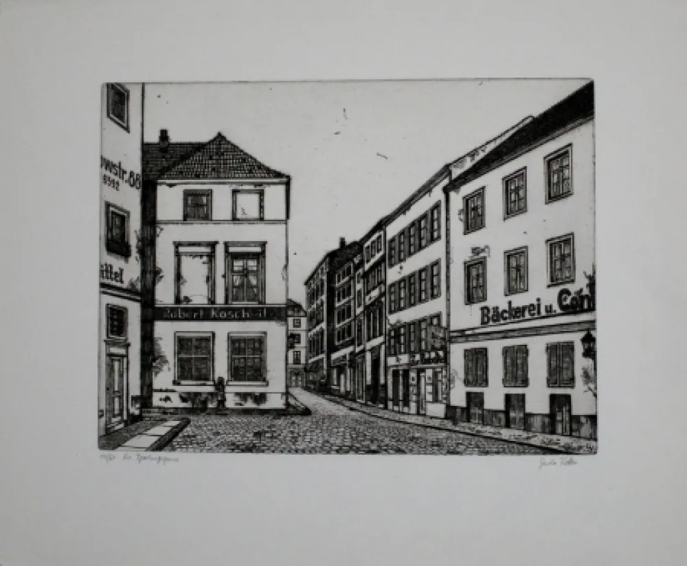 Etching Vetter - Die Sperlingsgasse
