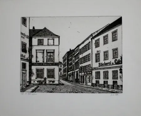 Etching Vetter - Die Sperlingsgasse