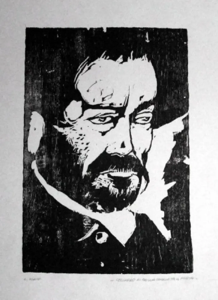 Woodcut Viani - Capitano di mare