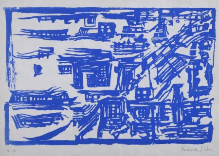 Screenprint Vieira Da Silva - Composition, 1959 - Hand-signed