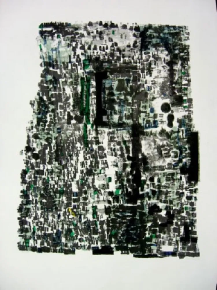 Lithograph Vieira Da Silva - GROTTES