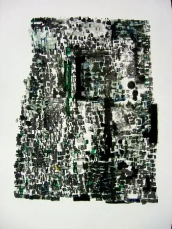 Lithograph Vieira Da Silva - GROTTES