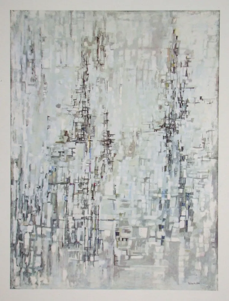 Rotogravure Vieira Da Silva - La cathèdrale - 1954