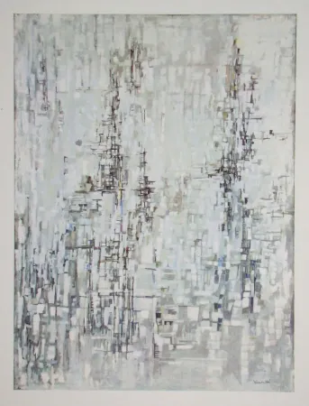 Rotogravure Vieira Da Silva - La cathèdrale - 1954