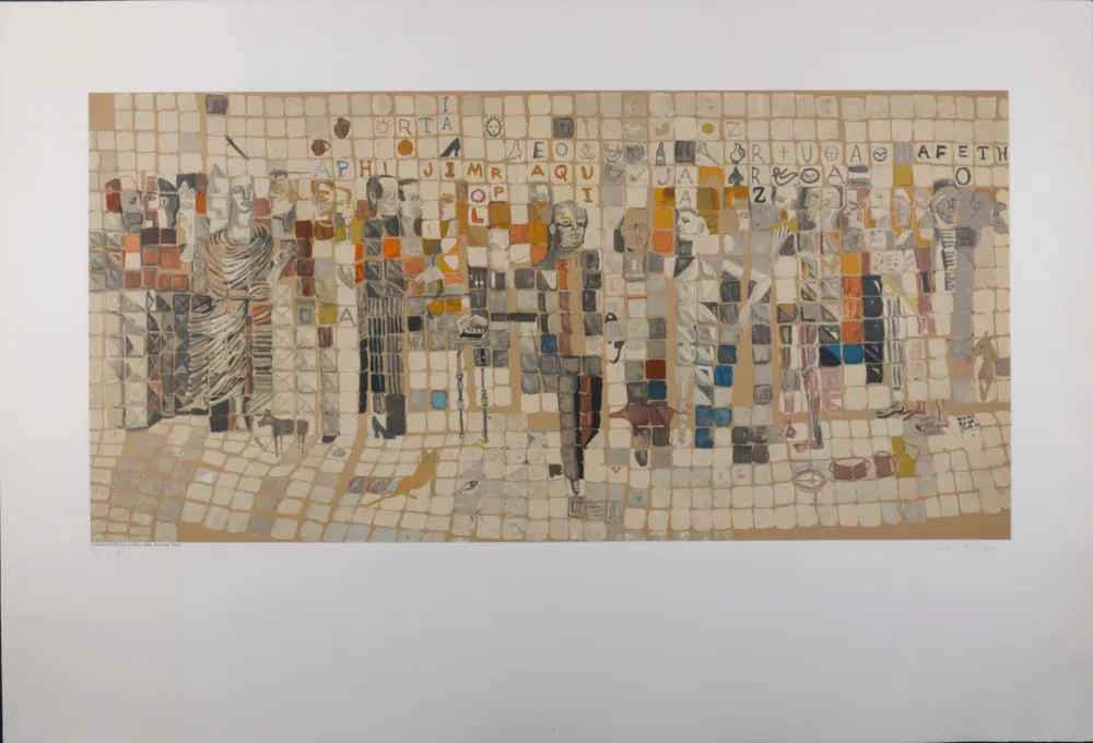 Lithograph Vieira Da Silva - Projet pour le Métro, c. 1980 - Hand-signed & numbered