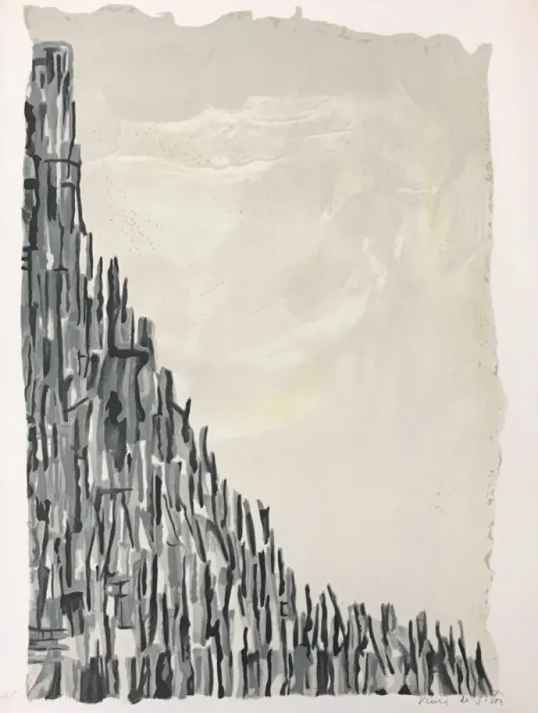 Lithograph Vieira Da Silva - Sans titre