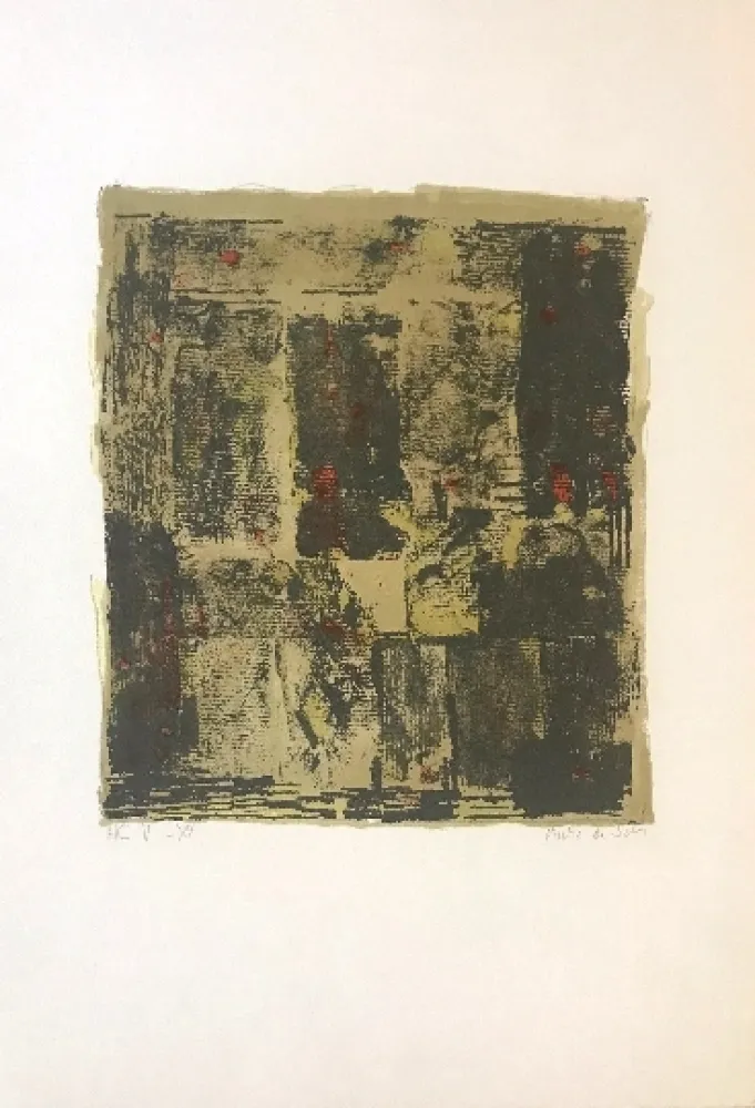 Lithograph Vieira Da Silva - Sans titre 5