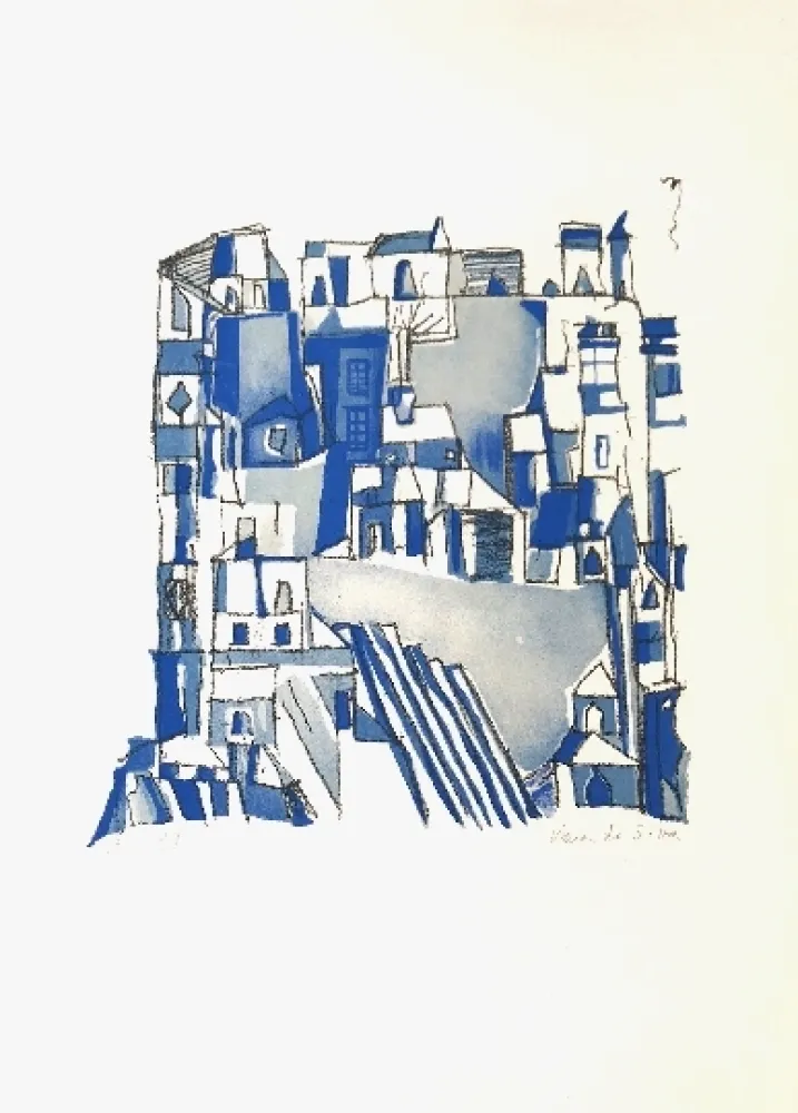 Lithograph Vieira Da Silva - Sans titre 6