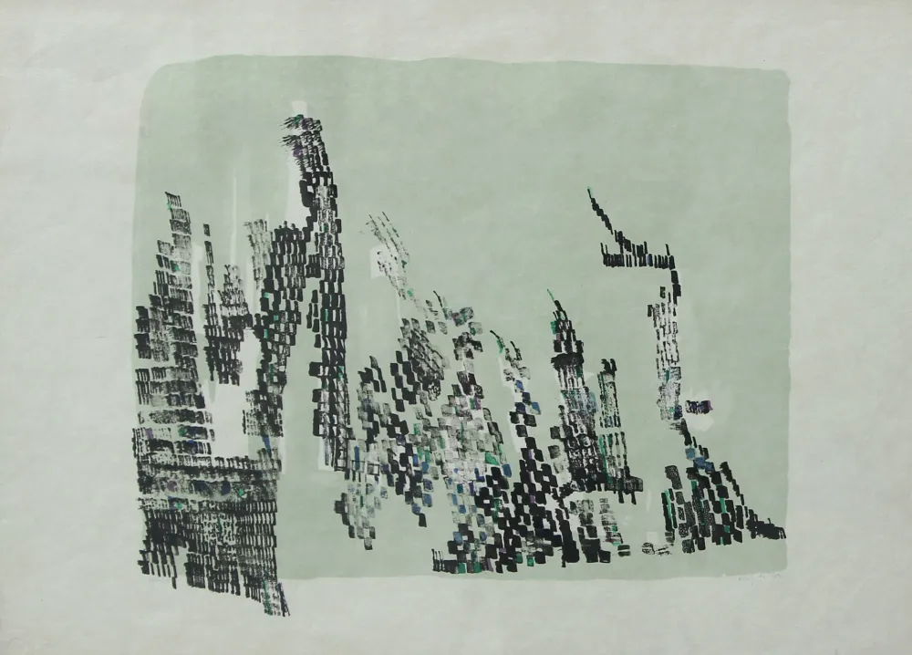 Lithograph Vieira Da Silva - SENZA TITOLO