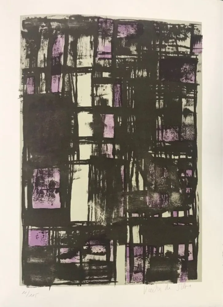 Lithograph Vieira Da Silva - Souris 