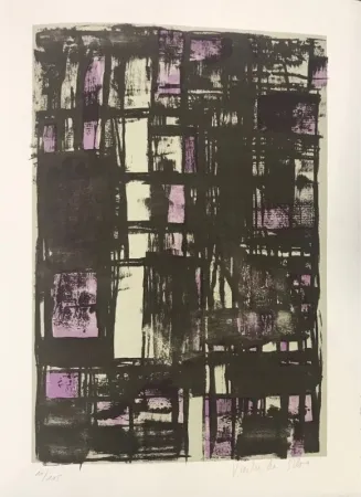 Lithograph Vieira Da Silva - Souris 