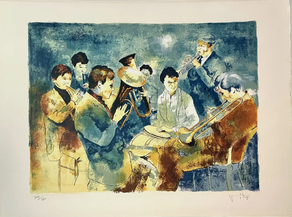 Lithograph Viko - L'orchestre