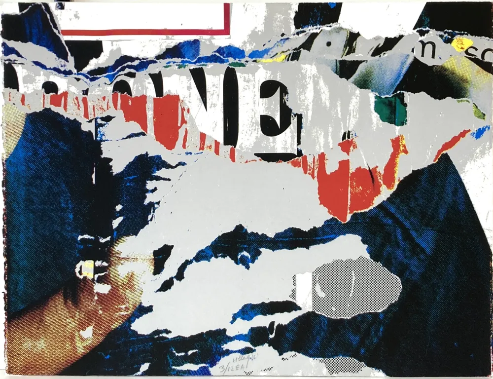 Lithograph Villeglé - Décentralisation n°7, 1991  