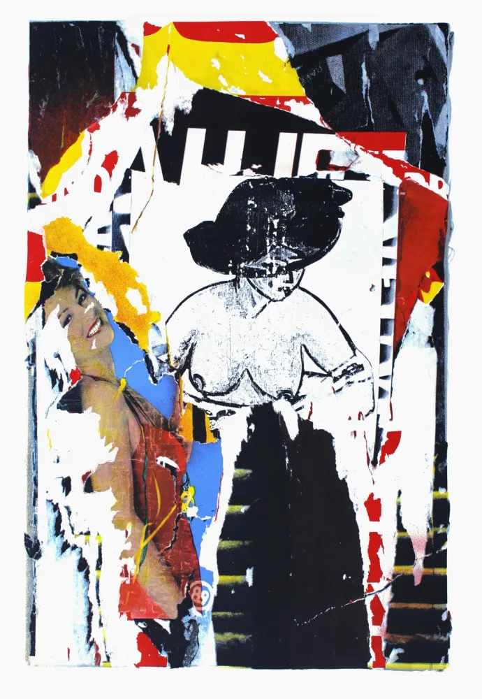 Lithograph Villeglé - La rue de Gravilliers