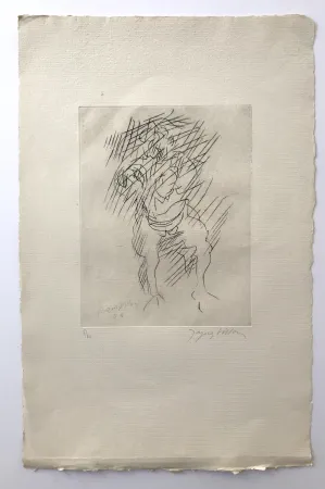 Etching Villon - Bébé debout