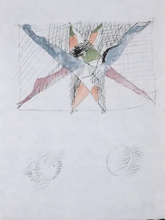 Etching Villon - Composition, 1962