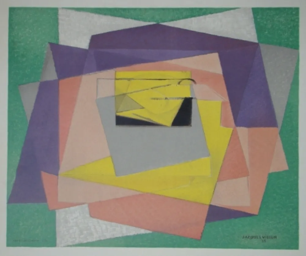 Lithograph Villon - Composition
