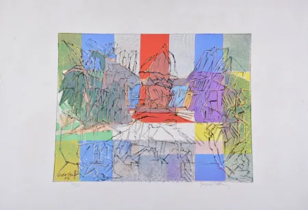 Lithograph Villon - Le pigeonnier normand 