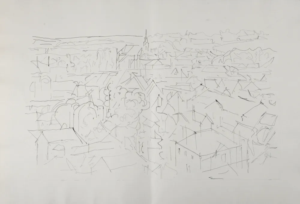 Etching Villon - Paysage, 1962