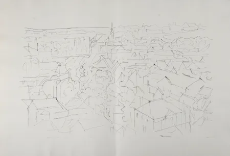 Etching Villon - Paysage, 1962