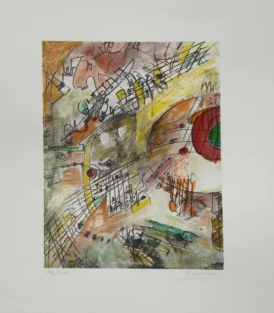 Lithograph Visat - Inauguration du stade