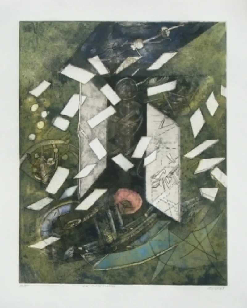 Etching And Aquatint Visat - La porte étroite