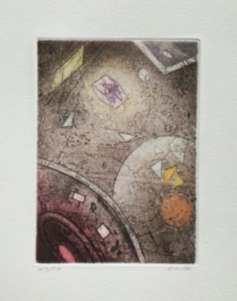 Etching And Aquatint Visat - La Promenade