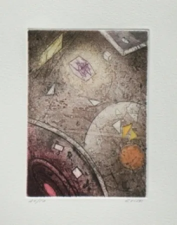 Etching And Aquatint Visat - La Promenade