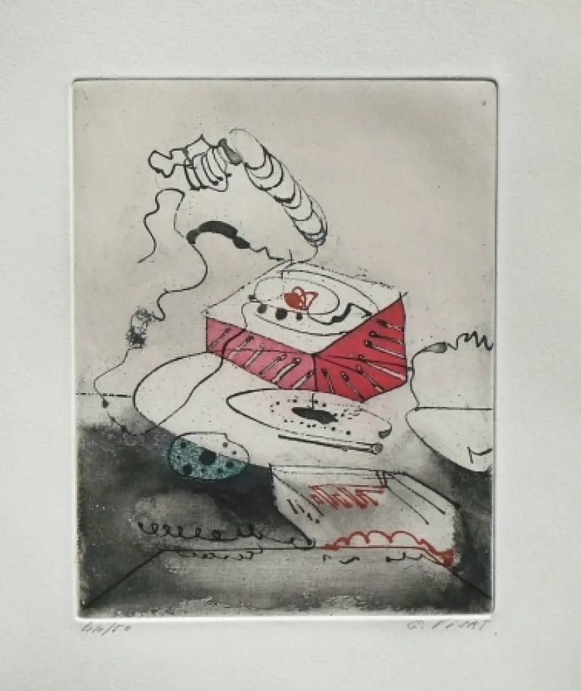 Etching And Aquatint Visat - Le Téléphon