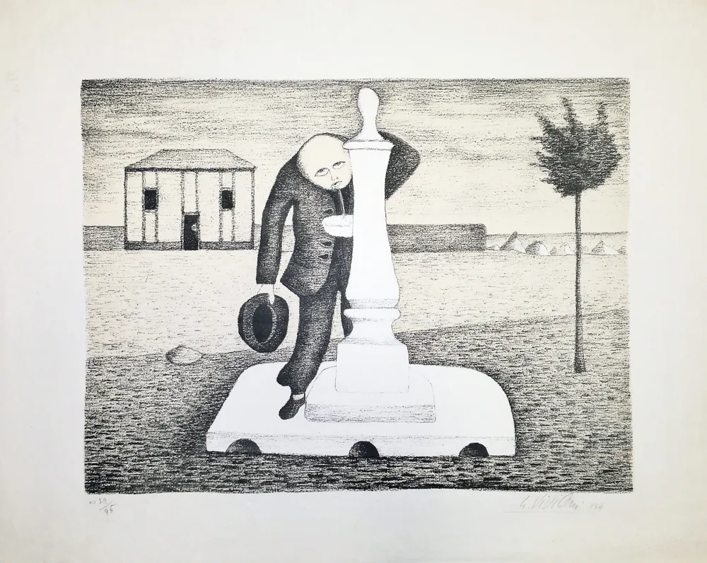 Lithograph Viviani - Il bevitore d'acqua