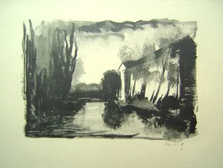 Lithograph Vlaminck - Crepuscule