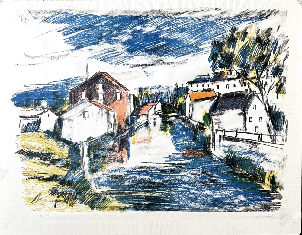 Lithograph Vlaminck - Le Sausseron