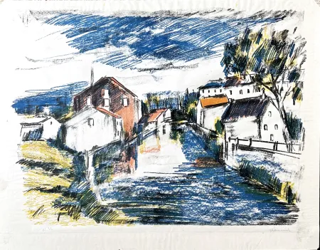 Lithograph Vlaminck - Le Sausseron
