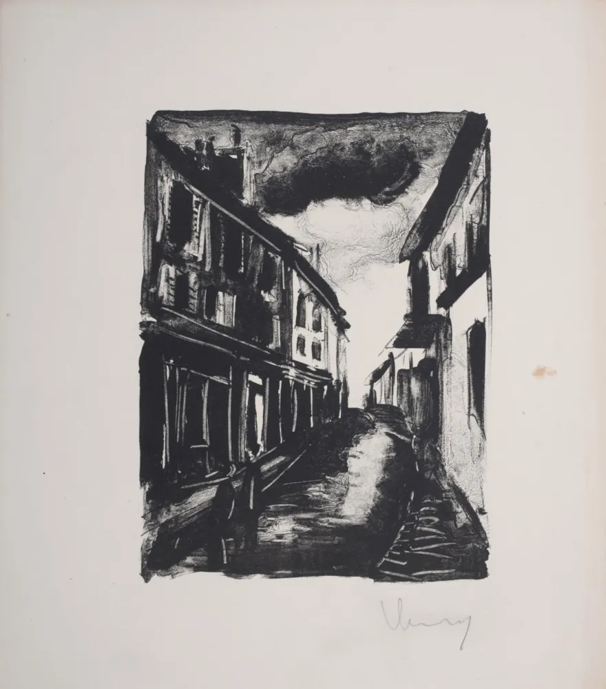 Lithograph Vlaminck - Les Hommes Abandonnés, 1927