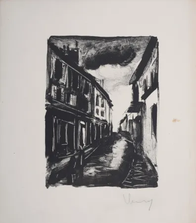 Lithograph Vlaminck - Les Hommes Abandonnés, 1927