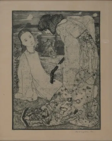 Etching Vogeler - Verkündigung