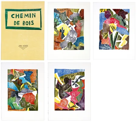 Woodcut Voss - Chemin de bois (la série de 4)