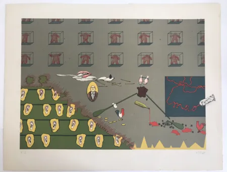 Lithograph Voss - Voyageurs solitaires