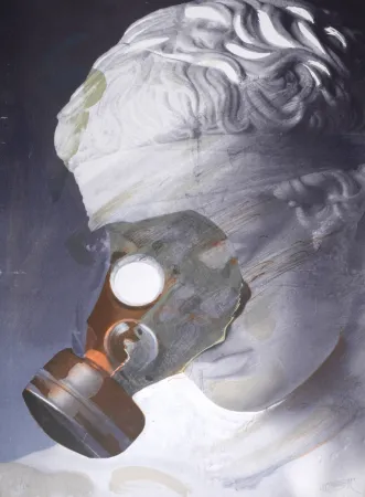 Lithograph Vostell - Composition