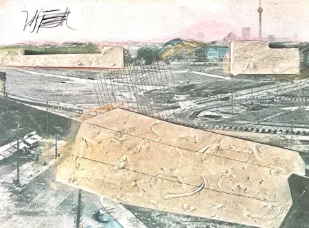 Lithograph Vostell - La Bilancia (The Libra)