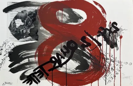 Lithograph Vostell - The Scream : Quartet