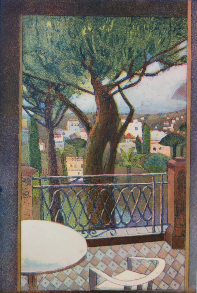 Aquatint Votteler - Südliche Terrasse